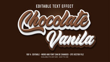 Chocolate Vanila Editable Text Effect
