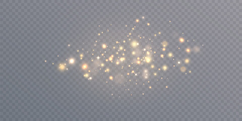 Wall Mural - abstract bokeh lights isolated on transparent background for christmas and new year illustrations. v