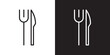 Fork and knife icon set. restaurant cutlery vector symbol. dining Fork and knife sign.