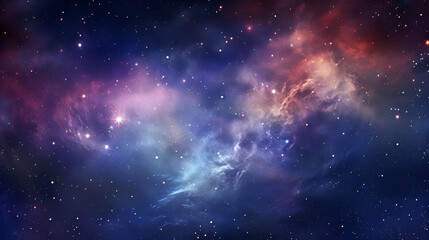 Wall Mural - cosmic galaxy space dust universe with nebula and shining stars. beautiful colorful clouds at night 