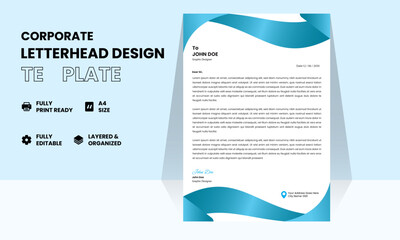 Modern Creative & Clean business style letterhead For your corporate project design. Ready to print with vector & illustration. corporate letterhead bundle.