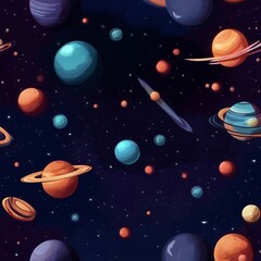 space planet star galaxy illustration background