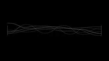 Canvas Print - animation of an audio spectrum consisting of lines.