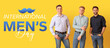 © Pixel-Shot - Banner for International Men's Day with young friends