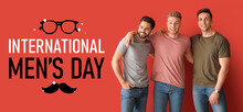 Banner For International Men's Day With Young Friends