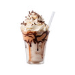 chocolate ice cream frappe isolated on transparent background Remove png, Clipping Path