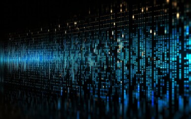 Colorful background blue binary code, code used in digital computers, based on a binary number system in which there are only two possible states, off and on, usually symbolized by 0 and 1.
