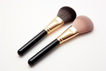 make up brushes isolated on a white background