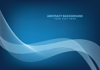 Wall Mural - Abstract Blue Background creative design free vector illustration colorful wave vector