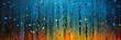 abstract colourful art background with rain drops running down window glass