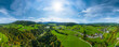 Ausblick auf die Region Krumbach in Vorarlberg an einem sonnigen Tag im Oktober, 360° Rundblick