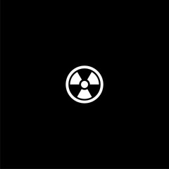 Radiation sign icon isolated on dark background
