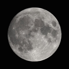 Wall Mural - full moon seen with telescope