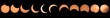 a sequence of  photographs from the october 14, 2023,  solar annular eclipse as seen from broomfield, colorado