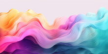 Abstract Pastel Colors 3d Wave Background. Wave Banner. Abstract Background In Soft Pastel Colors