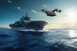 © YouraPechkin - Water drone near a large military ship