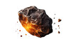 Stunning Meteorite Asteroid 3D Icon Object with Cartoon Isolated on Transparent Background PNG.