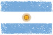 Argentina flag grunge distressed style