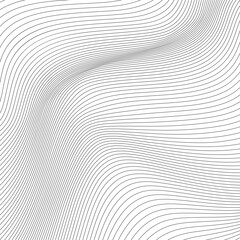 Wall Mural - abstract black and white vector wave background. 