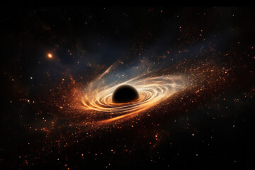 Wall Mural - black hole in space