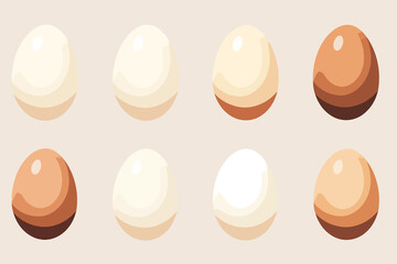 Wall Mural - eggs vector flat minimalistic asset isolated vector style illustration