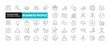 © Bilal - Set of 50 Business People line icons set. Business People outline icons with editable stroke collection. Includes Team, Career, Leadership, Businessman, Collaboration and More.