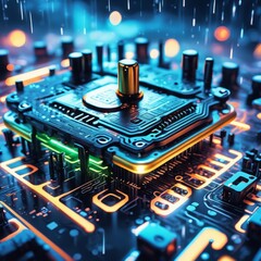 circuit board with motherboard. computer hardware technology concept electronic circuit board background circuit board with motherboard. computer hardware technology concept