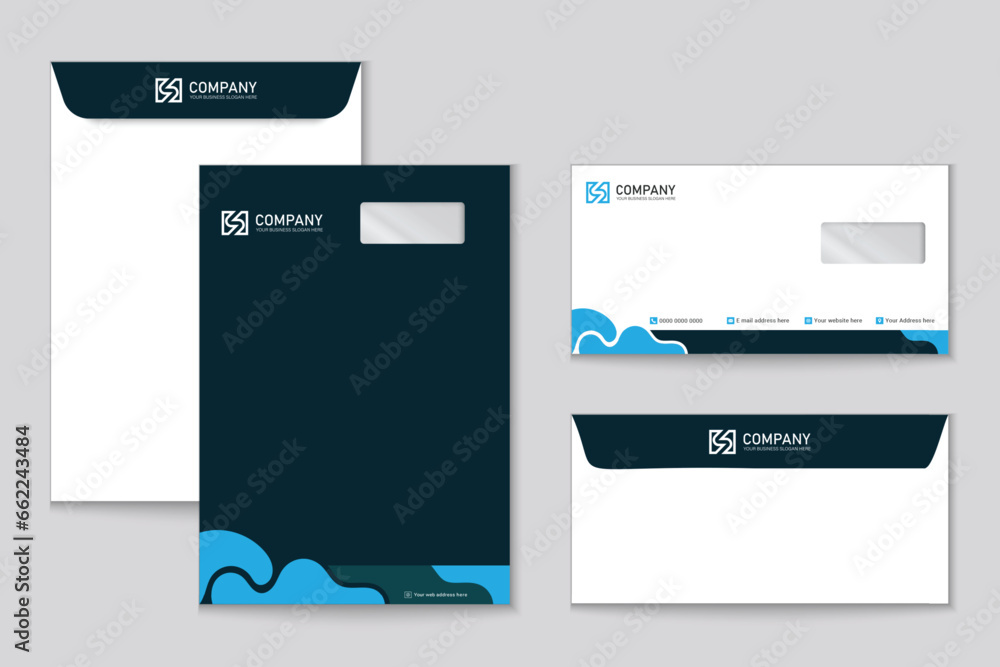 Vector business style envelope templates for your project design Stock ...