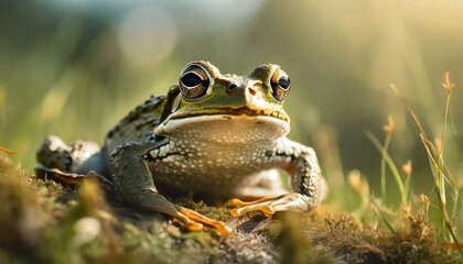 serious frog , photography concept, wildlife photo of an animal photographer