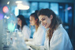 © Jay - young women working in the lab. Generative AI