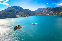 Boka Kotorska Bay Scenic Islets Aerial View