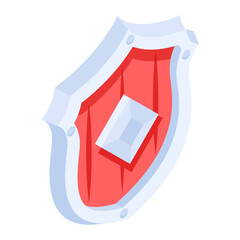 Canvas Print - Get this isometric icon of game shield 