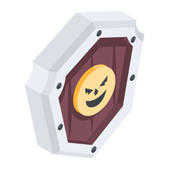 Canvas Print - Modern isometric icon of magic shield 
