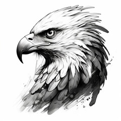 Poster - eagle head isolated on white