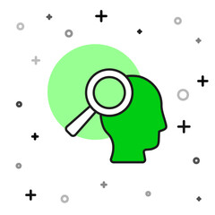 Sticker - Filled outline Magnifying glass for search job icon isolated on white background. Recruitment or selection concept. Search for employees and job. Vector