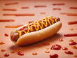 © Ricardo - a hot dog with ketcup and mustard. Generated by AI