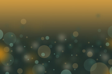 Wall Mural - green and yellow background with bokeh lights and free space