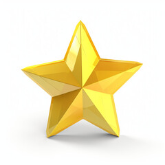 gold star isolated on white background, Generative AI