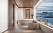 Modern italian yacht bathroom interior