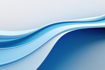 Wall Mural - Azure Symphony, Abstract Background with Curved Blue Lines