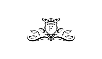 royal crown emblem logo F