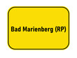 © A.-K. Brinkmeier - German yellow town entrance sign Bad Merienberg RP