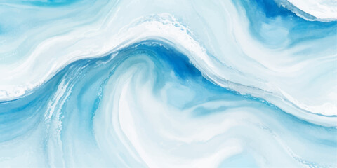 Wall Mural - abstract soft blue and white abstract water color ocean wave texture background. Banner Graphic Resource as background for ocean wave and water wave abstract graphics	