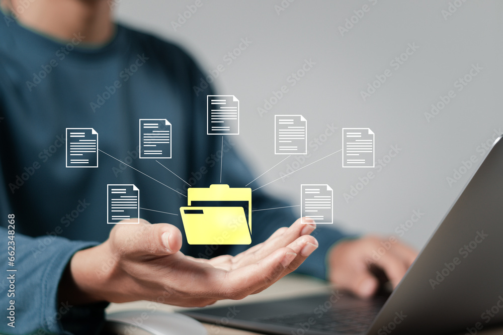 Document management system (DMS) technology, database on computer to ...