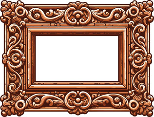 vector vintage wooden cartoon ornate photo  svg illustration