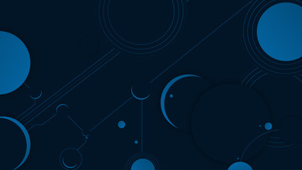 Wall Mural - abstract blue cyber graphic background, decoration wallpaper