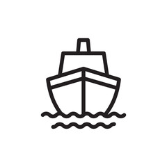 Canvas Print - Vessel icon. Cruiser flat sign design. Ship symbol vector pictogram. UX UI icon