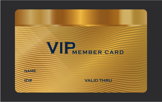 VIP member gold card elegant design