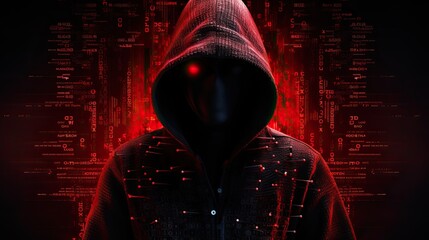 Image of a hacker on the dark web.