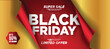 black friday sale background with realistic paper design vector illustration